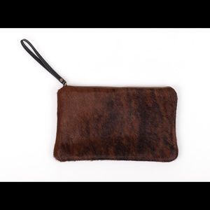 Brown 9 X 13 Cowhide Clutch